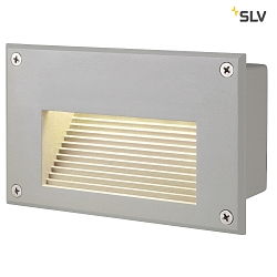 BRICK LED DOWNUNDER, LED Wall recessed luminaire, IP54, 3.6W 3000K 30lm, silver grey