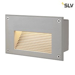 BRICK LED DOWNUNDER, LED Wall recessed luminaire, IP54, 3.6W 3000K 30lm, silver grey