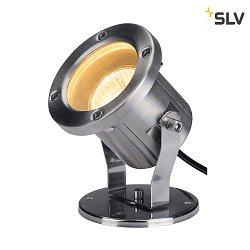 Outdoor spot NAUTILUS, QPAR511, IP55, GU10 max. 35W, stainless steel, 150 cm cable incl.