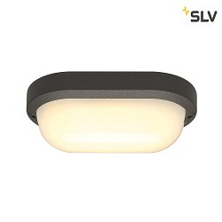 LED Outdoor luminaire TERANG 2 Wall-/Ceiling luminaire, oval, 120, SMD LED, 3000K, IP44, anthracite