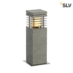 Lampadaire dextrieur ARROCK GRANITE 40 angulaire, avec diffuseur E27 IP44, acier inoxydable, gris, sel et poivre gradable