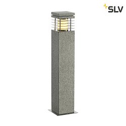 Lampadaire dextrieur ARROCK GRANITE 70 angulaire, avec diffuseur E27 IP44, acier inoxydable, gris, sel et poivre gradable