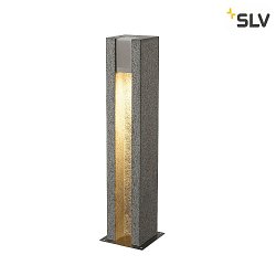 Lampadaire dextrieur ARROCK SLOT angulaire, rayonnement latral GU10 IP55, acier inoxydable, gris, sel et poivre gradable