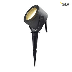 Outdoor Spike luminaire SITRA 360 SPIKE, 1-head, 29cm, IP44 IK04, GX53, swivelling 90, with cable, anthracite