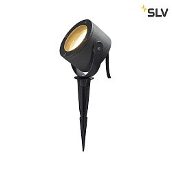 Outdoor Spike luminaire SITRA 360 SPIKE, 1-head, 29cm, IP44 IK04, GX53, swivelling 90, with cable, anthracite