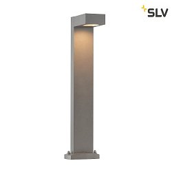 Luce con piedistallo QUADRASYL 75 Gi, angolare GX53 IP44, argento-grigio dimmerabile