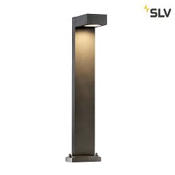 Outdoor Stehleuchte QUADRASYL 75, IP44, 75cm, GX53 TCR-TSE, Aluminium, silbergrau