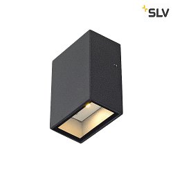 Wall luminaire QUAD 1, square, LED warmwhite, 1x3W,, anthracite