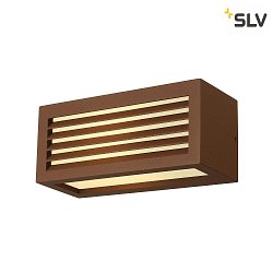 Wall luminaire BOX-L E27, square, E27, max. 18W,, rusty