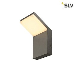 LED Auenwandleuchte ORDI, IP44 IK02, 9W 3000K 740lm 120, Aluminium, Anthrazit / opal, ohne Sensor