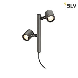 Outdoor luminaire NEW MYRA 2 Lamphead, GU10, max. 2x4,5W, IP44, anthracite