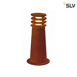 LED Outdoor Floorlamp RUSTY ROUND 40, IP55, 40cm /  19cm, 8.6W 3000K 70lm, FeCSi steel rust color