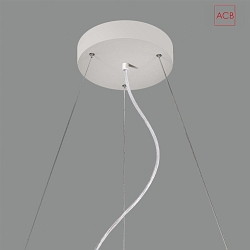 Suspension set for ceiling luminaire LISBOA Ø 40cm, On-Off / TRIAC dimmable, 250cm, white
