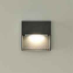 Wandleuchte NASHIRA, eckig, L x B: 10,0 x 10,0 cm, 4W, 175lm, 3000K, IP65, IK06, anthrazit