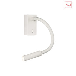 Lampada da lettura CIO 16/3239 con interruttore, regolabile IP20, bianco