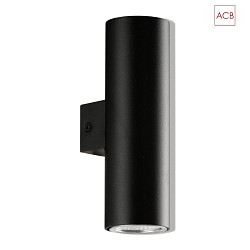 Lampada da parete ZOOM 16/3764-18 su / gi GU10 IP20, Nero dimmerabile