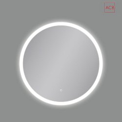 Specchio illuminato PETRA 16/3804-84 con interruttore IP44, Opale, Bianco 