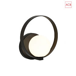 Lampada da parete HALO 16/3815 IP20, opale, nero