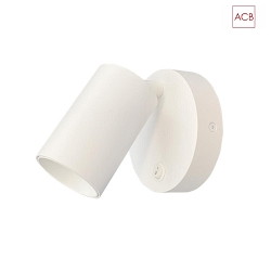 Wandspot GINA 16/3874, GU10 max. 10W, verstellbar, mit Schalter, Wei