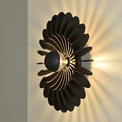 wall luminaire ROSA DEL DESIERTO 60 round E27 IP20, black 