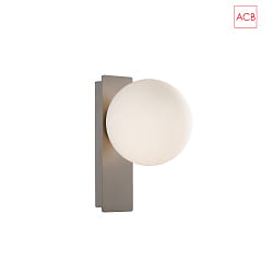wall luminaire KIN 16/8169 IP20, nickel matt, opal