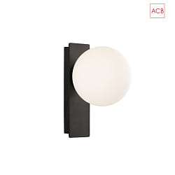 wall luminaire KIN 16/8169 IP20, opal, black