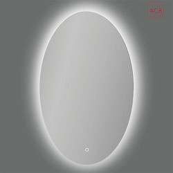 LED wall mirror ADRIANA 16/9406, IP44, CRi >90, oval,  with touch switch, white, 49W 3000K 3458lm