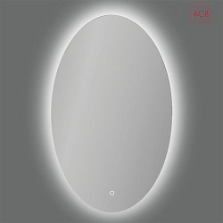 LED Wandspiegel ADRIANA 16/9406, IP44, CRi >90, oval,  mit Touch Schalter, wei, 49W 3000K 3458lm