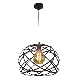 Luci a sospesione BELLONA 3711/38 E27 IP20, Nero dimmerabile