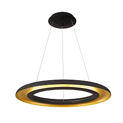 pendant luminaire SHIITAKE 3740/70 IP20, gold, black glossy