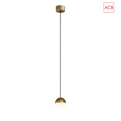 Luminaire  suspension CUSTO 3818/1 IP20, or, opale