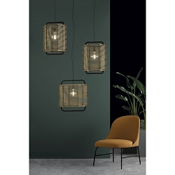 Luci a sospesione CORDA 50 E27 IP20, Sabbia 