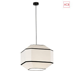 Luminaire  suspension BAUHAUS 3917/45 E27 IP20, noir brillant, blanche