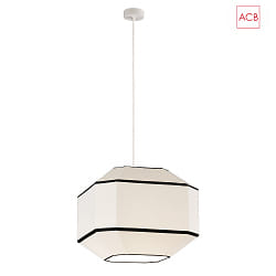 Luminaire  suspension BAUHAUS 3917/45 E27 IP20, noir brillant, blanche