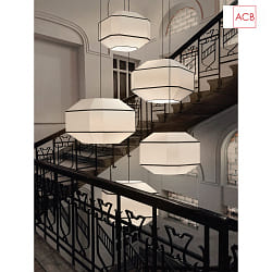 Luminaire  suspension BAUHAUS 3917/60 E27 IP20, noir brillant, blanche