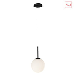 Suspension pendulaire PARMA 3946/18 E27 IP44, scintillant, opale, noir mat