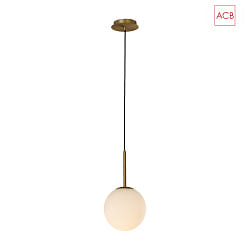 Suspension pendulaire PARMA 3946/18 E27 IP44, mat, opale, or antique