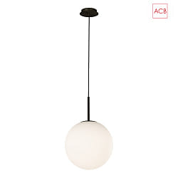 Suspension pendulaire PARMA 3946/30 E27 IP44, scintillant, opale, noir mat