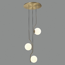 Luci a sospesione MAUI 3-Lampadine E27 IP20, Oro, Opale 