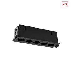recessed luminaire INVISIBLE 3980/147 IP20, black 12W 850lm 3000K 36 36