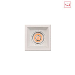 downlight MOVE 3984/8 square IP44/IP20, white