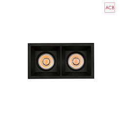downlight MOVE 3984/8 2 flames, square IP44/IP20, black
