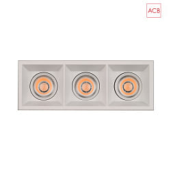 downlight MOVE 3984/8 3 flames, square IP44/IP20, white