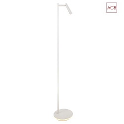 LED floor lamp PANAU 3660, Light ring + Spot, 8+3W 3000K 650+315lm, 2 switches, adjustable, white