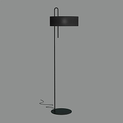 Stehleuchte CLIP 8178, 150cm, /  40cm, E27 max. 20W, mit Stoffschirm, schwarz