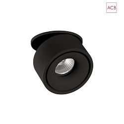 LED Einbau-Spot APEX 3538/10, COB 13W 3000K 891lm, schwenkbar, On-Off, schwarz