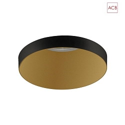 Einbauleuchte EINAR 3558/8 mit Kragenblende, GU10 max. 10W (LED), Schwarz matt / Gold