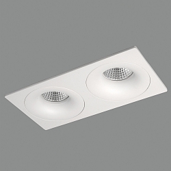 recessed luminaire WAKA 2 flames GU10 IP20, white  CRI >80