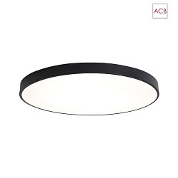 LED ceiling luminaire LONDON 3760/60, UGR<19,  80cm, 72W 3000K 5497lm, On-Off, black