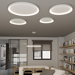 Luminaire de plafond GRACE 48 contrlable par Bluetooth IP20, noir gradable